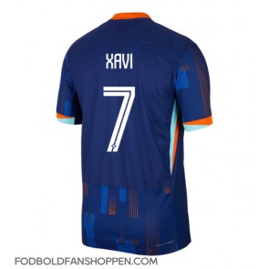 Holland Xavi Simons #7 Udebanetrøje EM 2024 Kortærmet